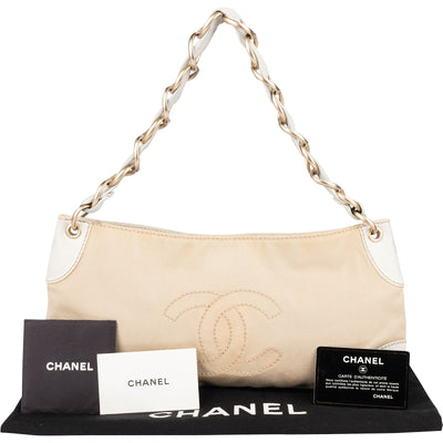 Chanel Canvas and Leather CC Olsen Shoulder Bag