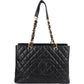 Chanel Quilted Caviar Leather CC Grand Shopping Tote Shoulder Bag