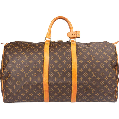 Louis Vuitton Monogram Canvas Keepall 55 Travel Bag