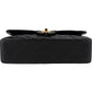 Chanel Quilted Caviar Leather Gold Medium Double Flap Crossbody Bag