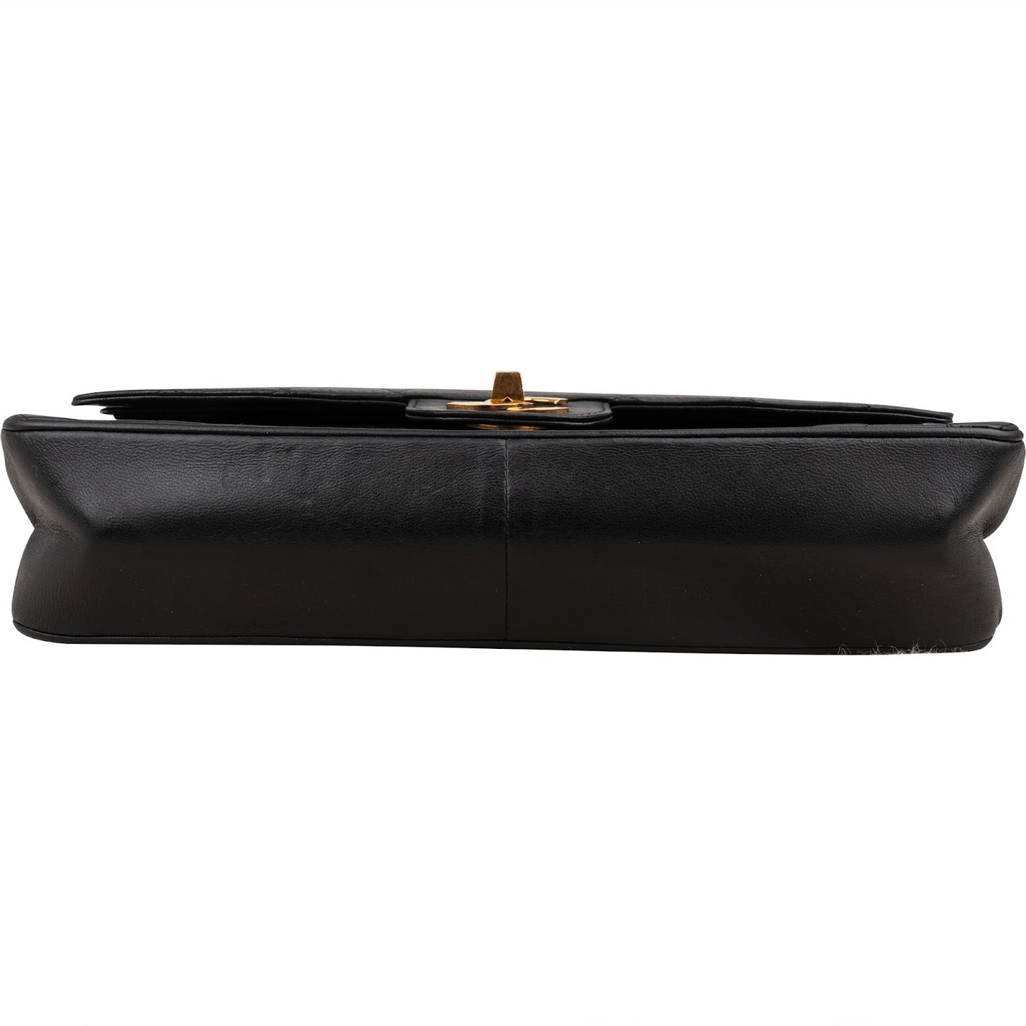 Chanel Quilted Lambskin 24K Gold Double Flap Shoulder Bag
