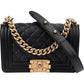 Chanel Quilted Calfskin Small Boy Single Flap Crossbody Bag