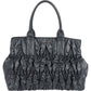 Miu Miu Grey Matelassé Nappa Leather Tote Handbag