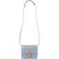 Celine Blue Grained Calfskin Classic Box Small Crossbody Bag