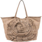Valentino Garavani Leather Rose Large Tote Shoulder Bag