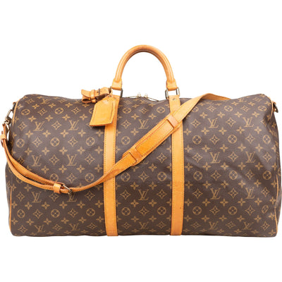 Louis Vuitton Monogram Canvas Keepall 60 Bandoulière Travel Bag