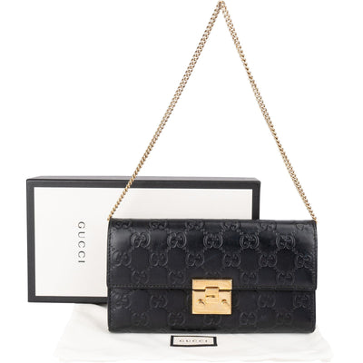 Gucci Guccissima Leather Wallet On Chain Shoulder Bag