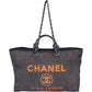 Chanel Denim Deauville Tote Shoulder Bag