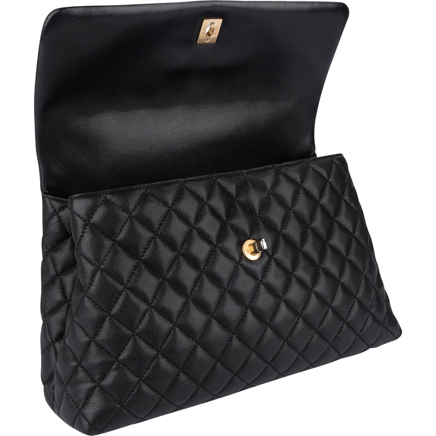 Chanel Jumbo Caviar Leather Coco Handle Handbag