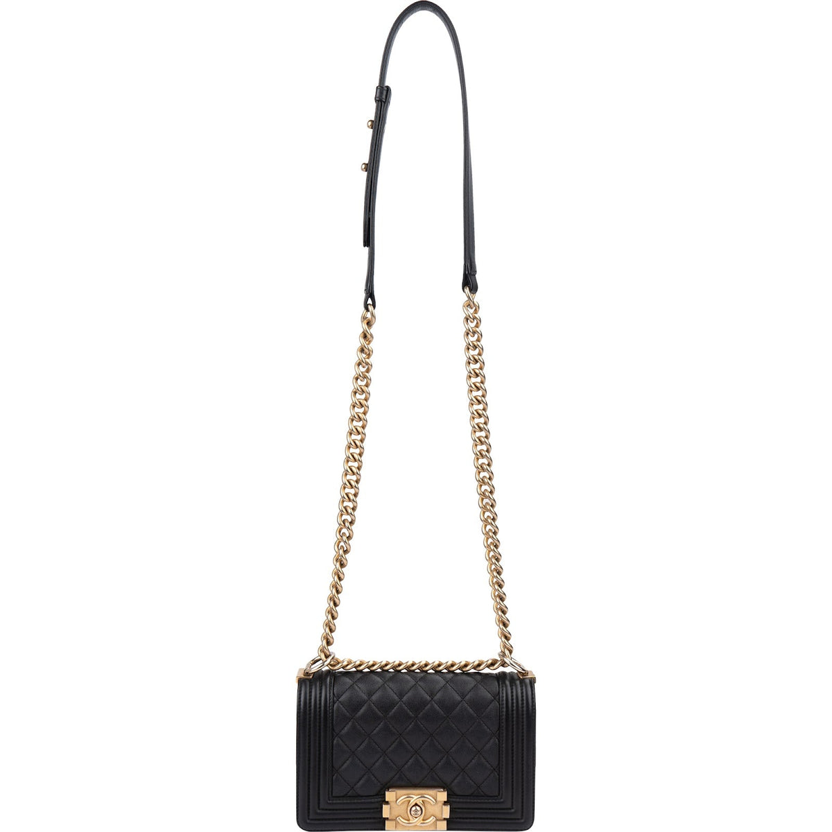 Chanel Quilted Calfskin Small Boy Single Flap Crossbody Bag