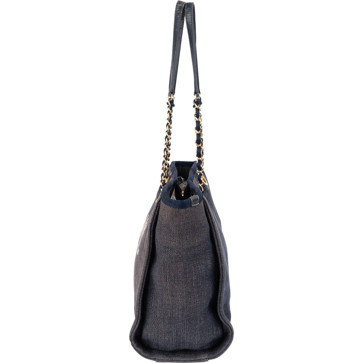 Chanel Denim Deauville Tote Shoulder Bag