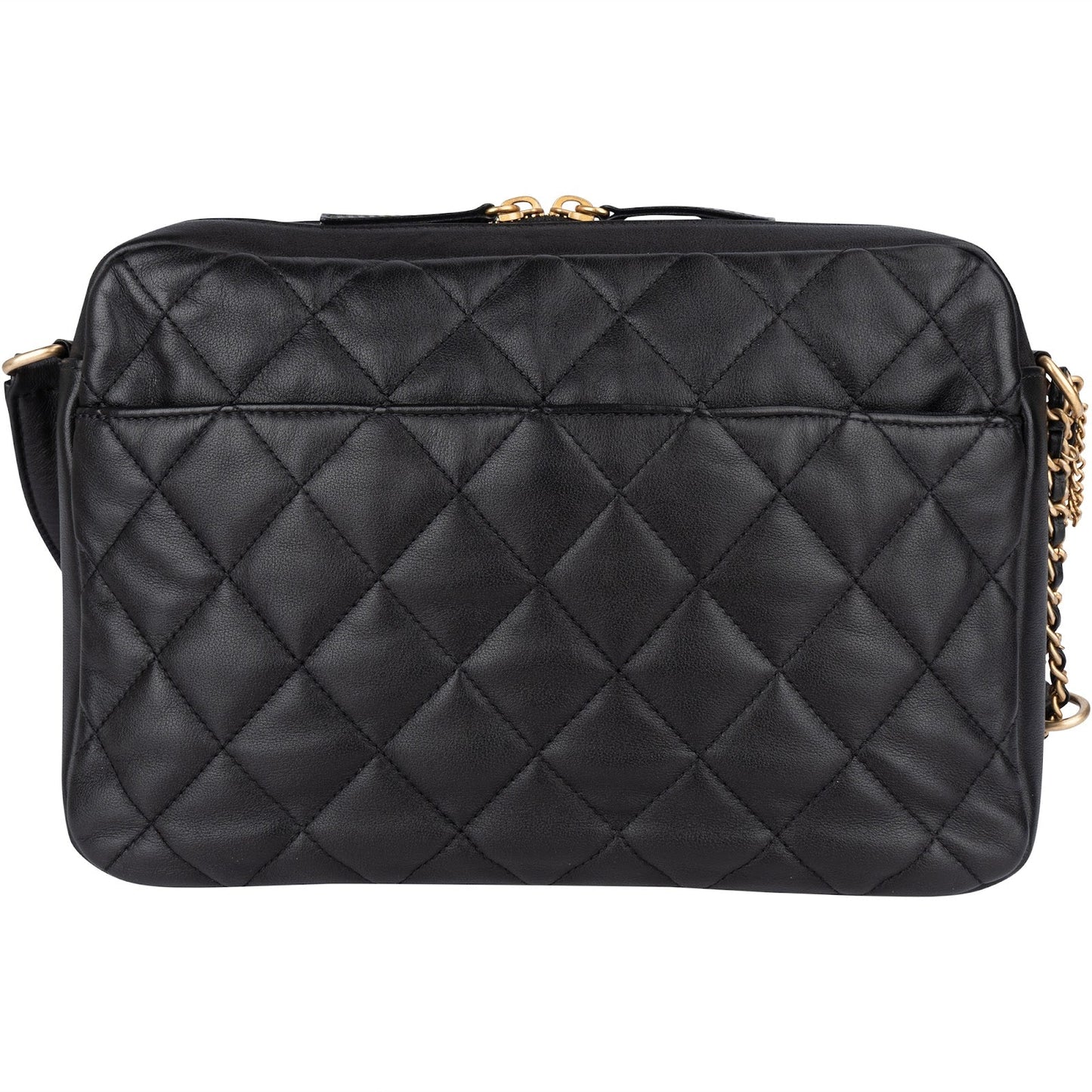 Chanel Quilted Lambskin CC Multi-Pocket Camera Crossbody Bag