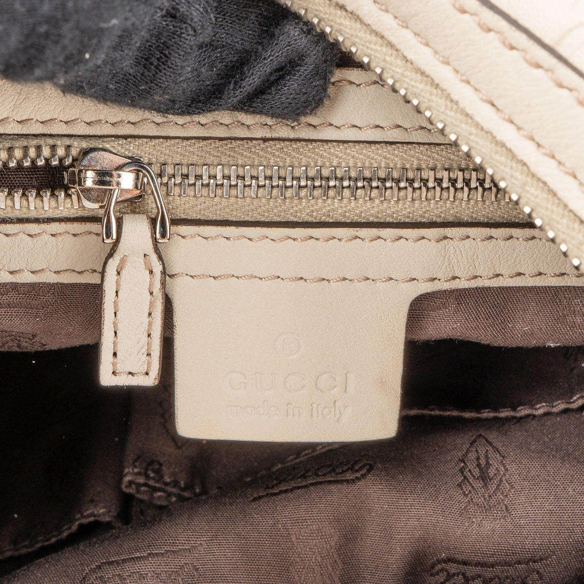 Gucci Guccissima Leather Britt Interlocking G Shoulder Bag