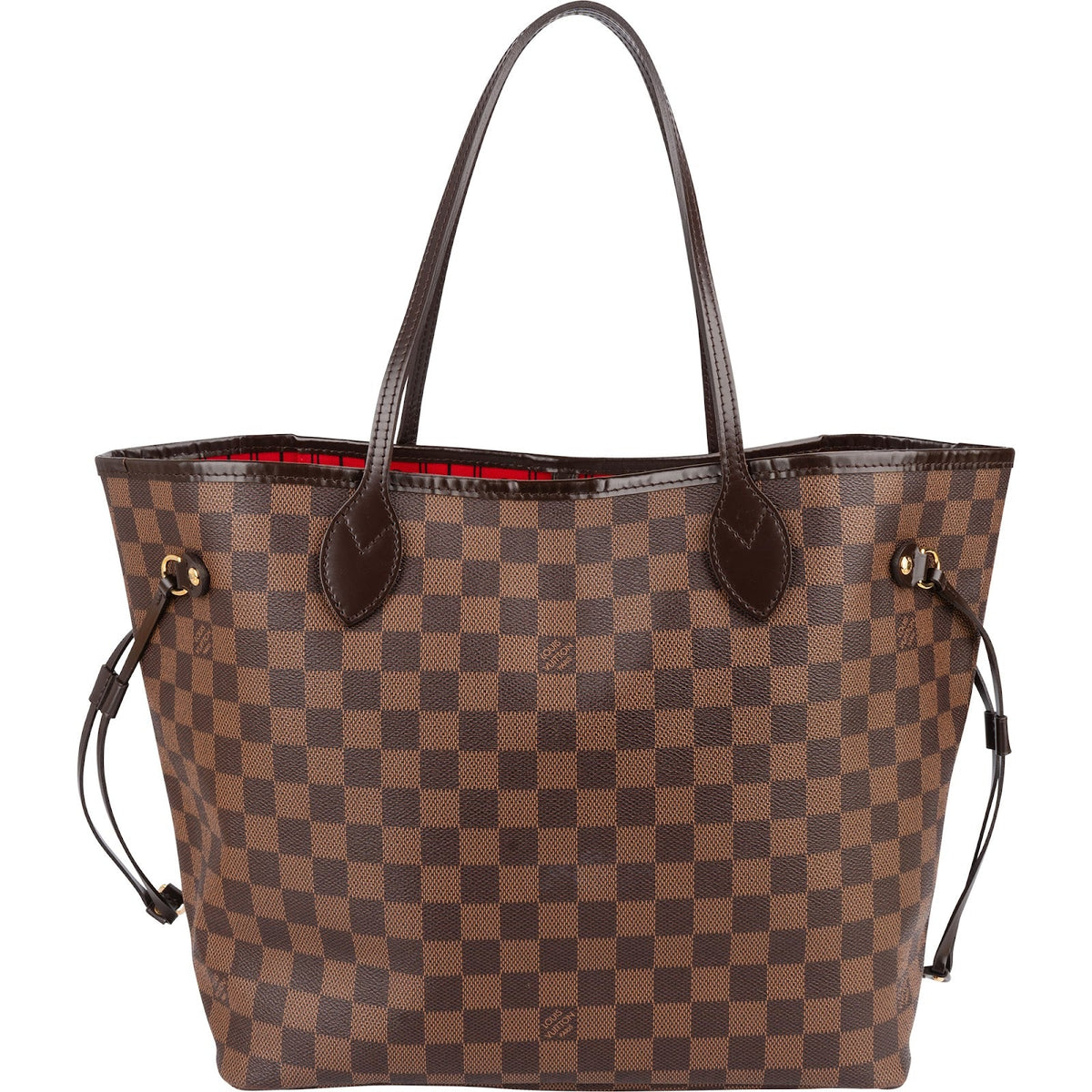 Louis Vuitton Neverfull MM aus Damier Ebene Canvas – Vorderansicht