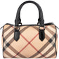 Burberry Nova-Check Monogram Boston Handbag