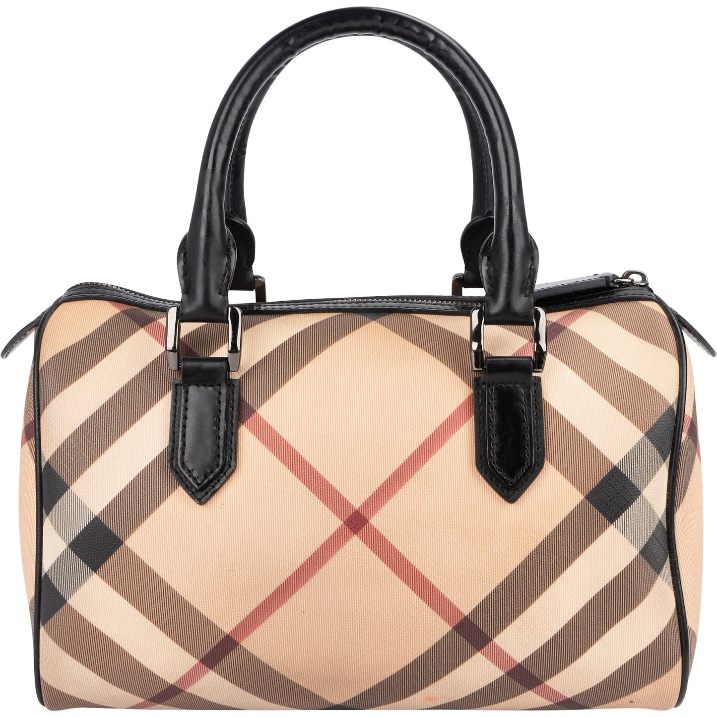 Burberry Nova-Check Monogram Boston Handbag