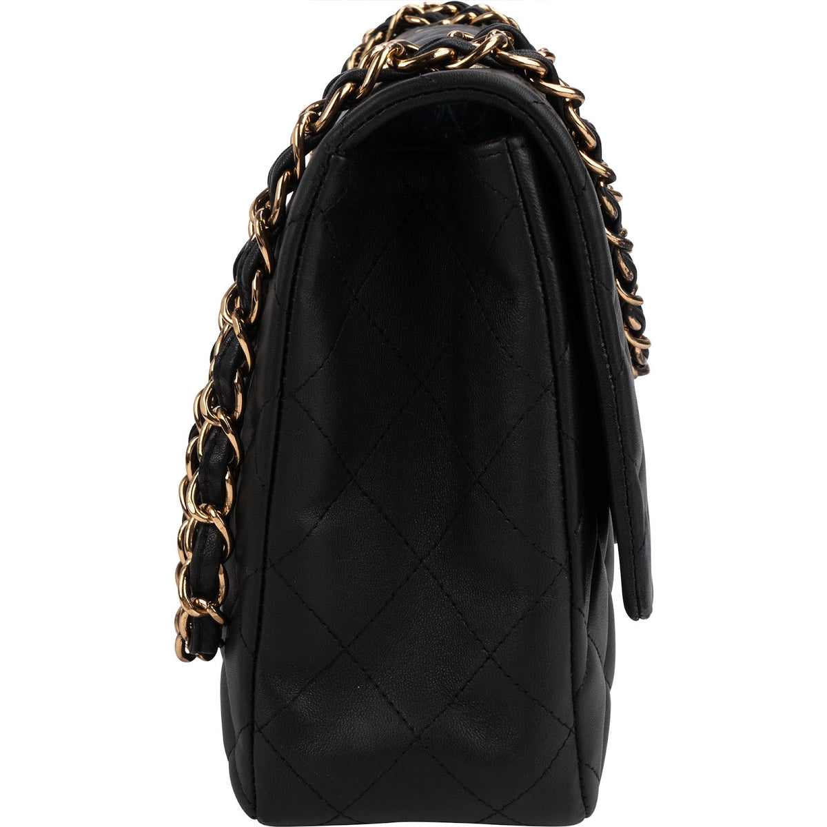 Chanel Quilted Lambskin Jumbo Single Flap Shoulder Crossbody Bag