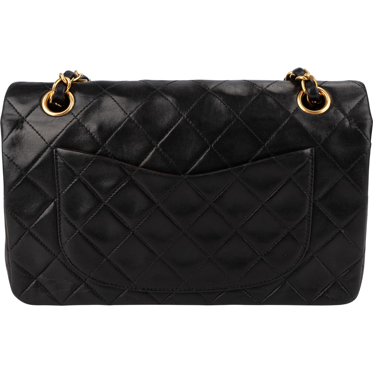 Chanel Quilted Lambskin 24K Gold Small Double Flap Shoulder Bag