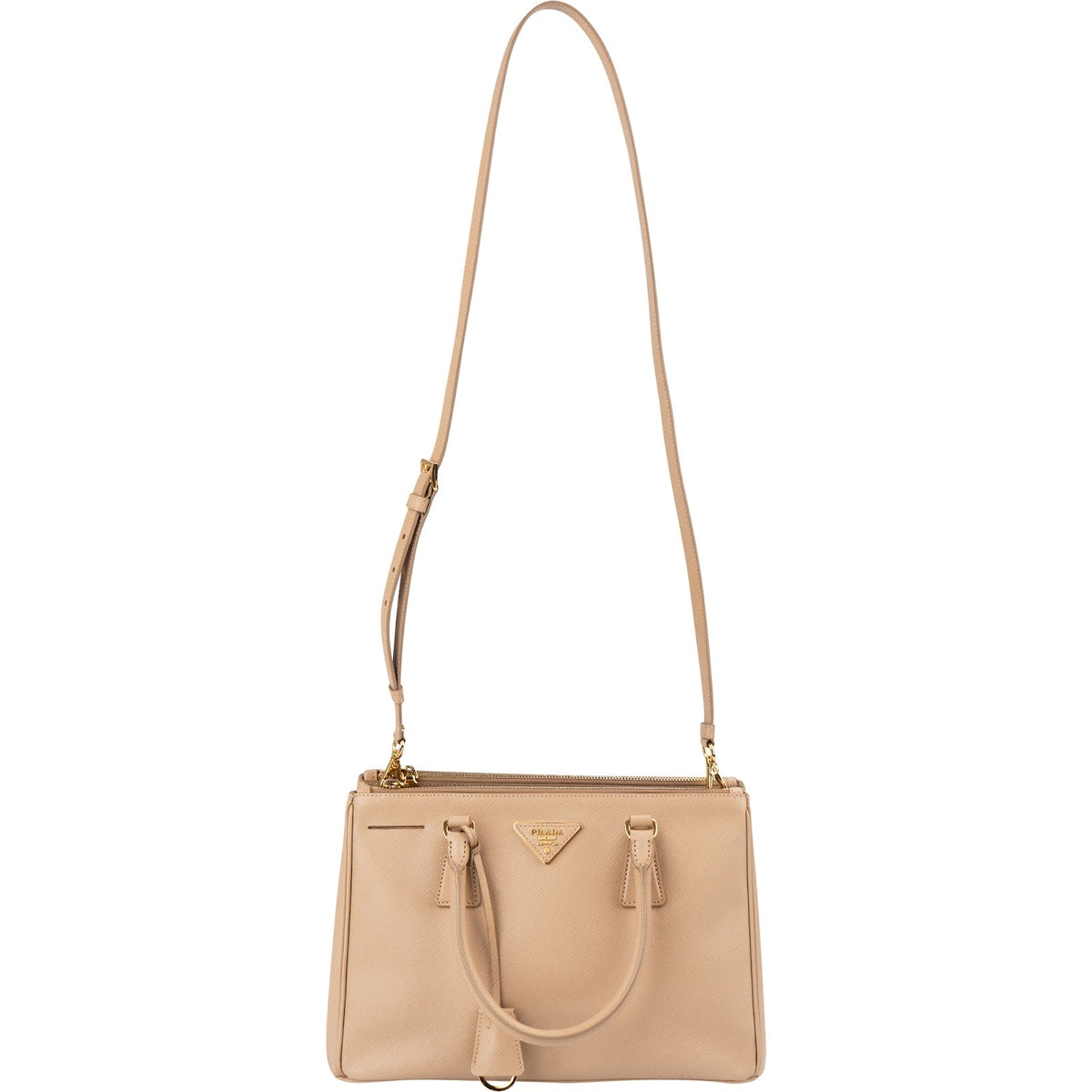 Prada Beige Saffiano Leather Galleria Handbag