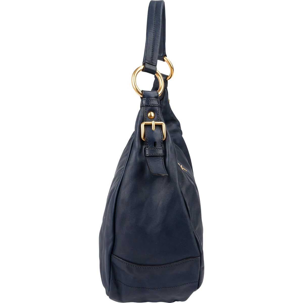 Prada Navy Calf Leather Vitello Daino Shoulder Bag