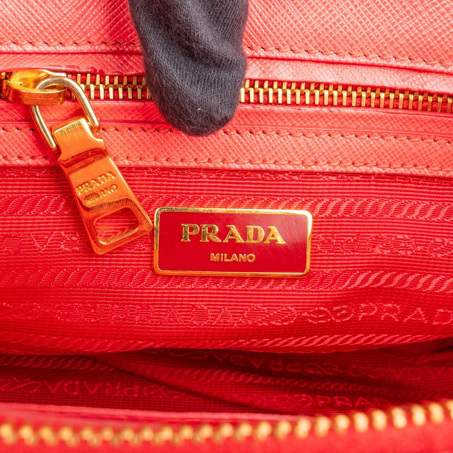 Prada Pink Saffiano Leather Small Galleria Handbag