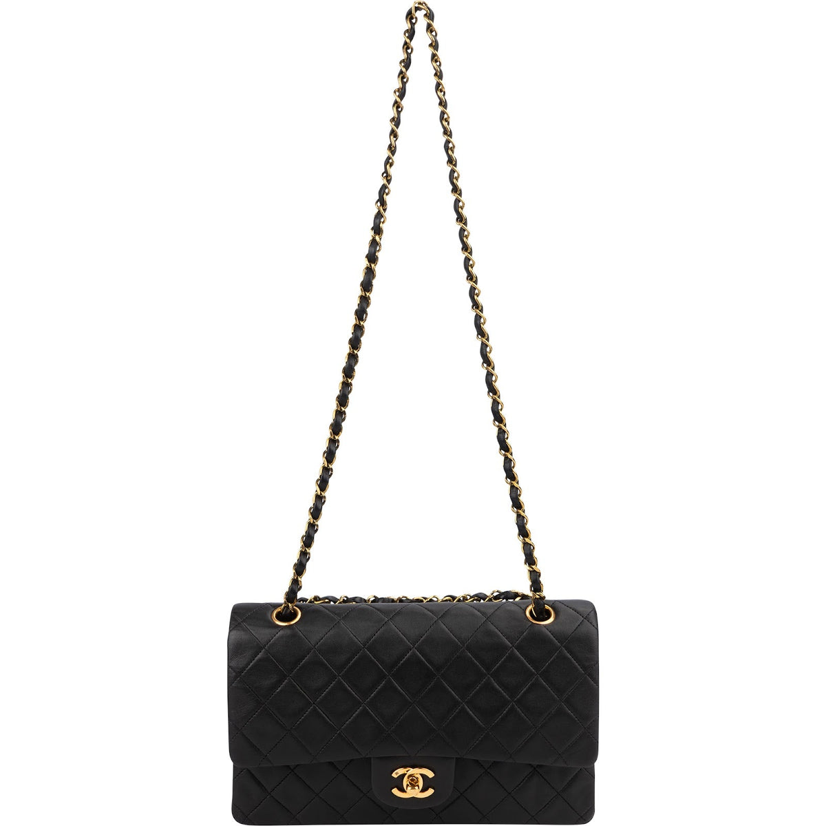 Chanel Medium Double Flap aus gestepptem Lammleder – Ansicht 11