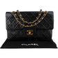 Chanel Quilted Lambskin 24K Gold Small Double Flap Shoulder Bag