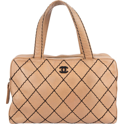 Chanel Stitching Leather CC Handbag