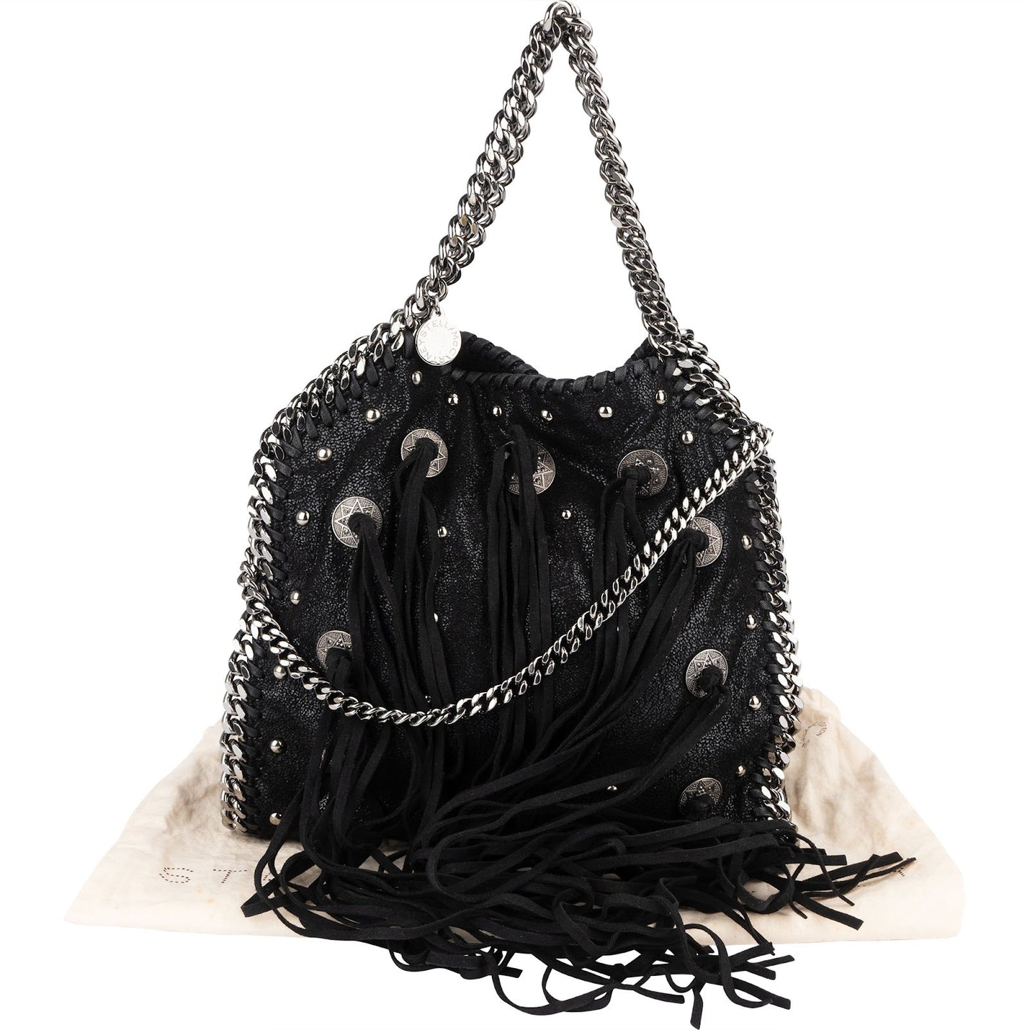 Stella McCartney Falabella Studded Fringe Tote Shoulder Bag