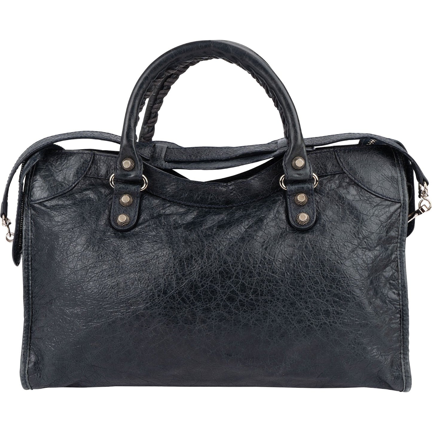 Balenciaga Dark Blue Leather City Handbag