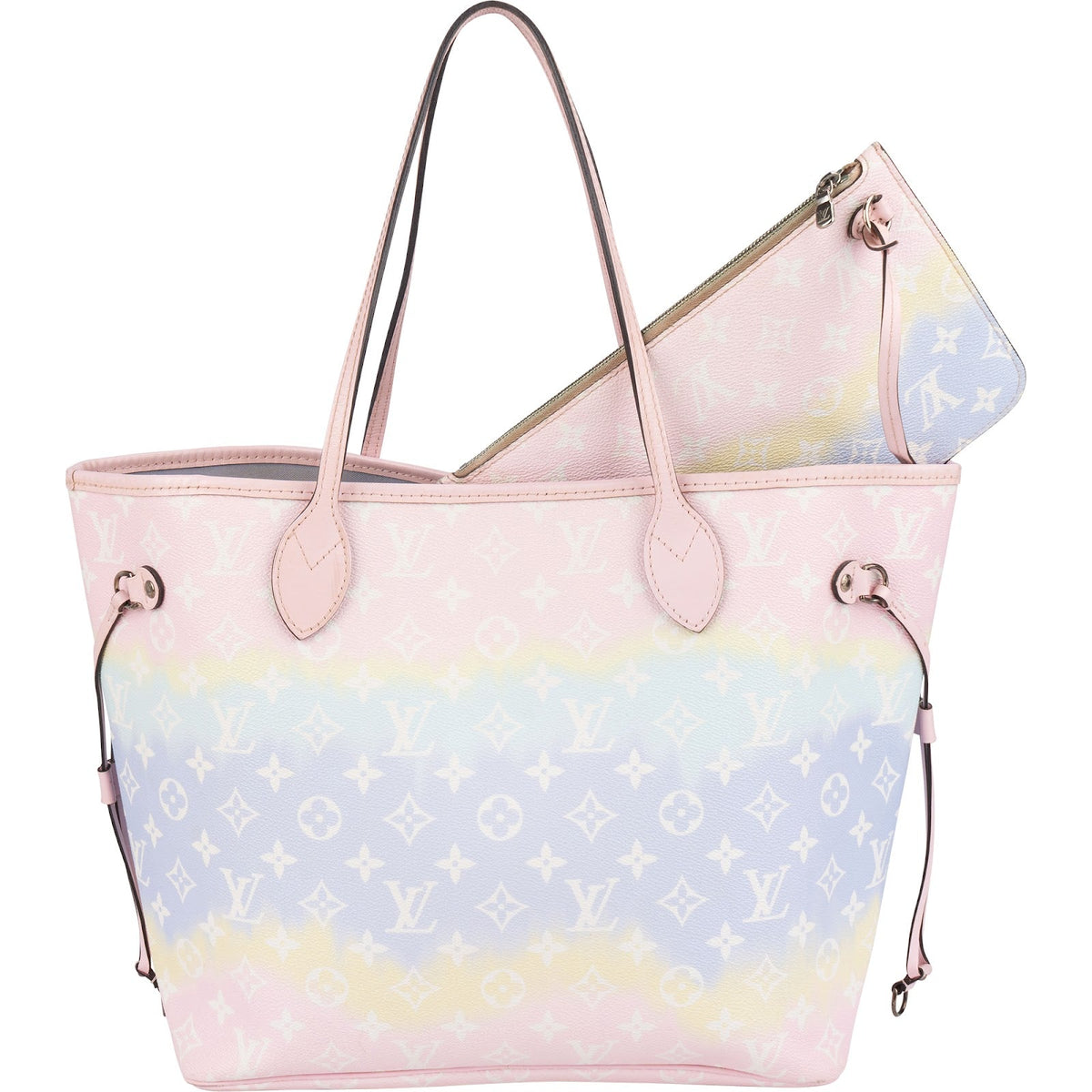 Louis Vuitton Monogram Giant Escale Rainbow Neverfull MM Shoulder Bag