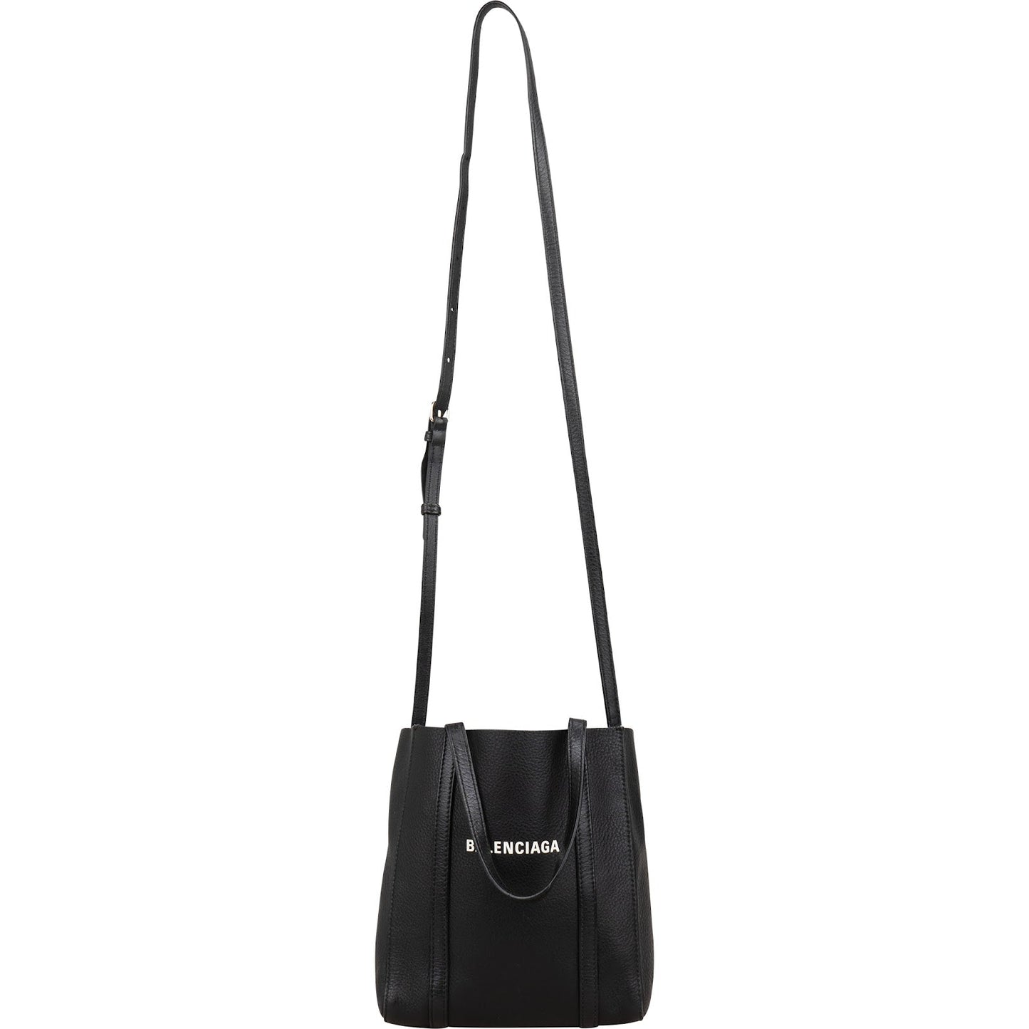 Balenciaga Grained Calfskin Everyday Small Tote Crossbody Handbag
