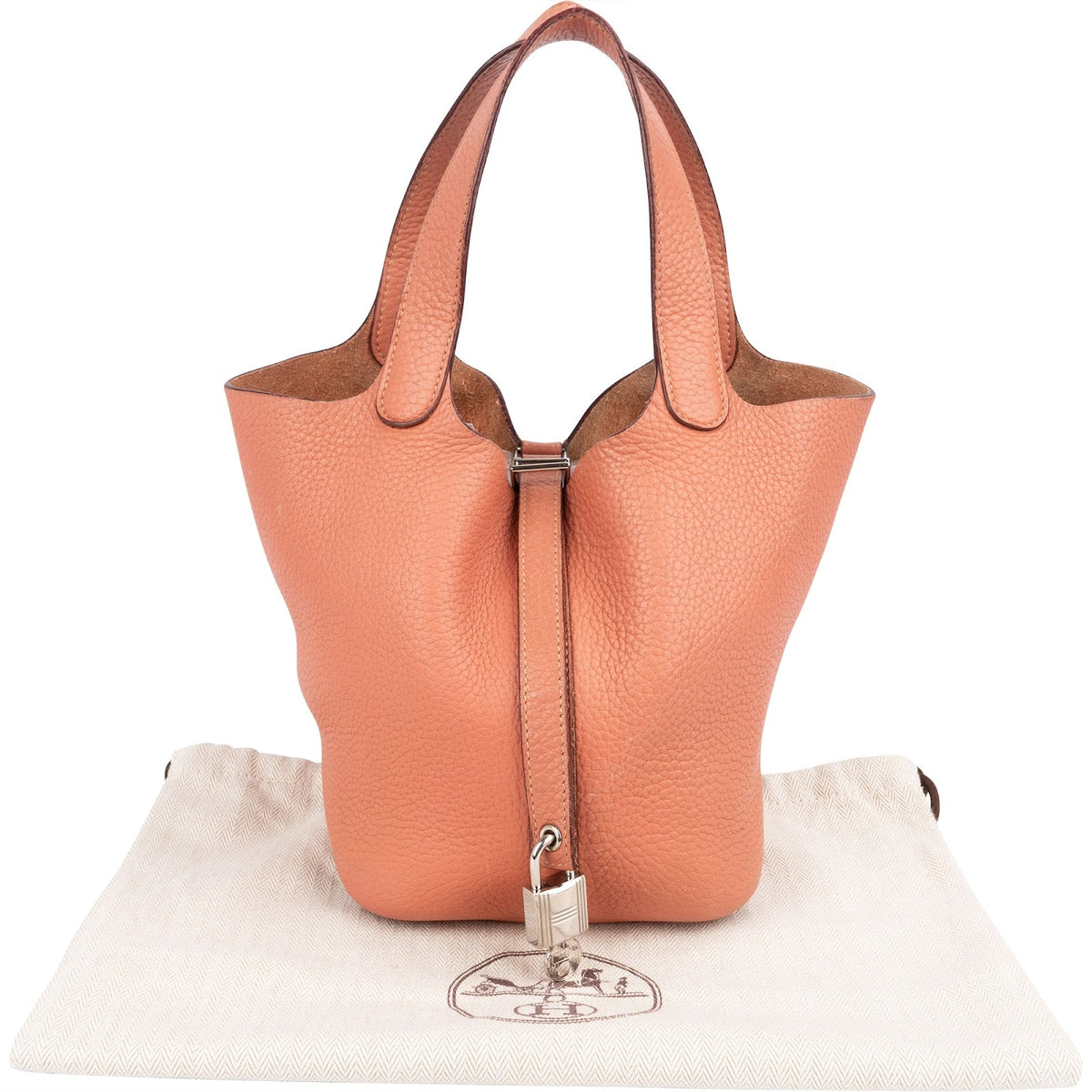 Hermès Crevette Rose Taurillon Clemence Picotin Lock 18 (PM) Handbag