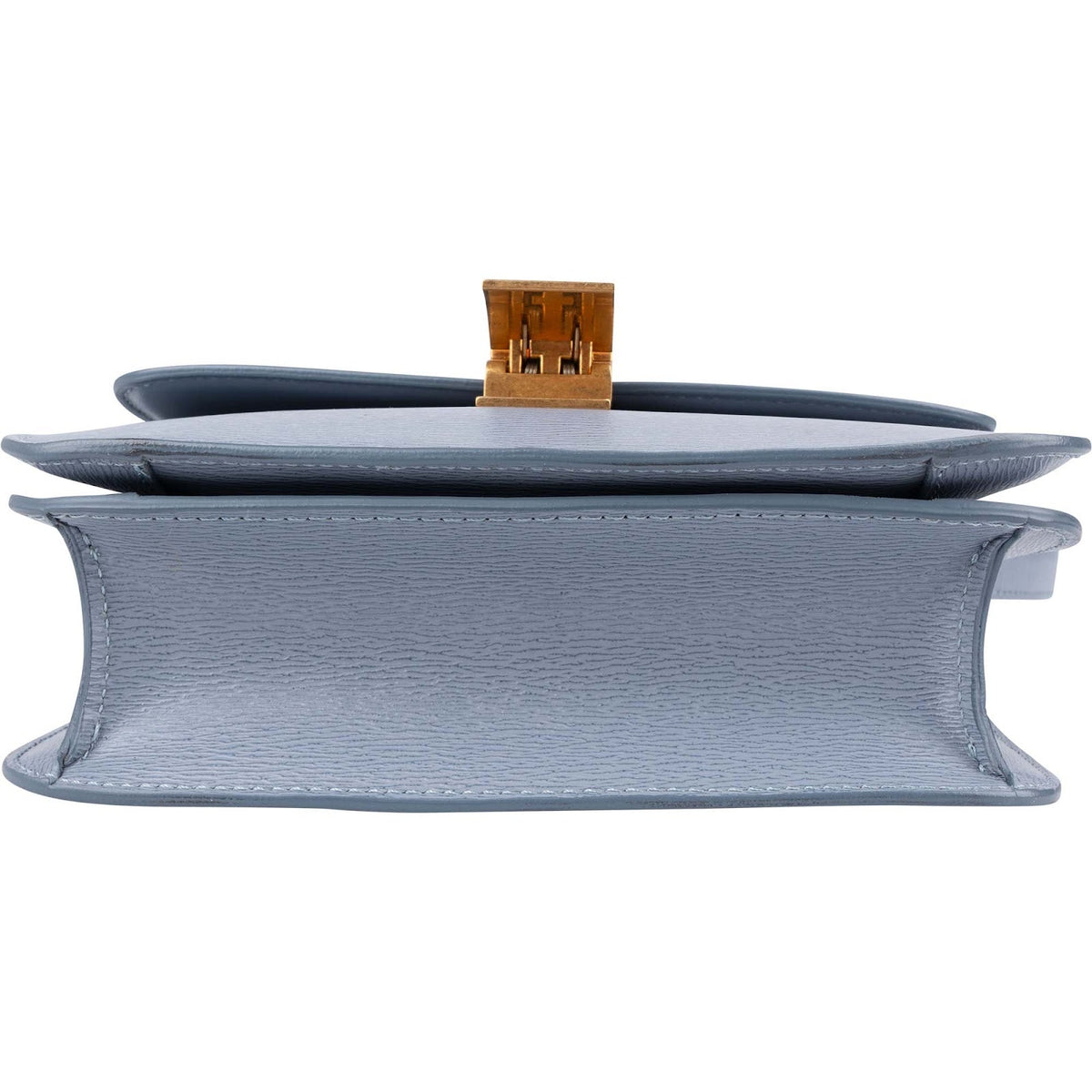 Celine Blue Grained Calfskin Classic Box Small Crossbody Bag