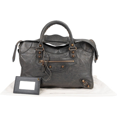 Balenciaga Grey Leather Classic City Bag Handbag