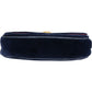 Chanel Chevron Velvet Half Moon Single Flap Crossbody Bag