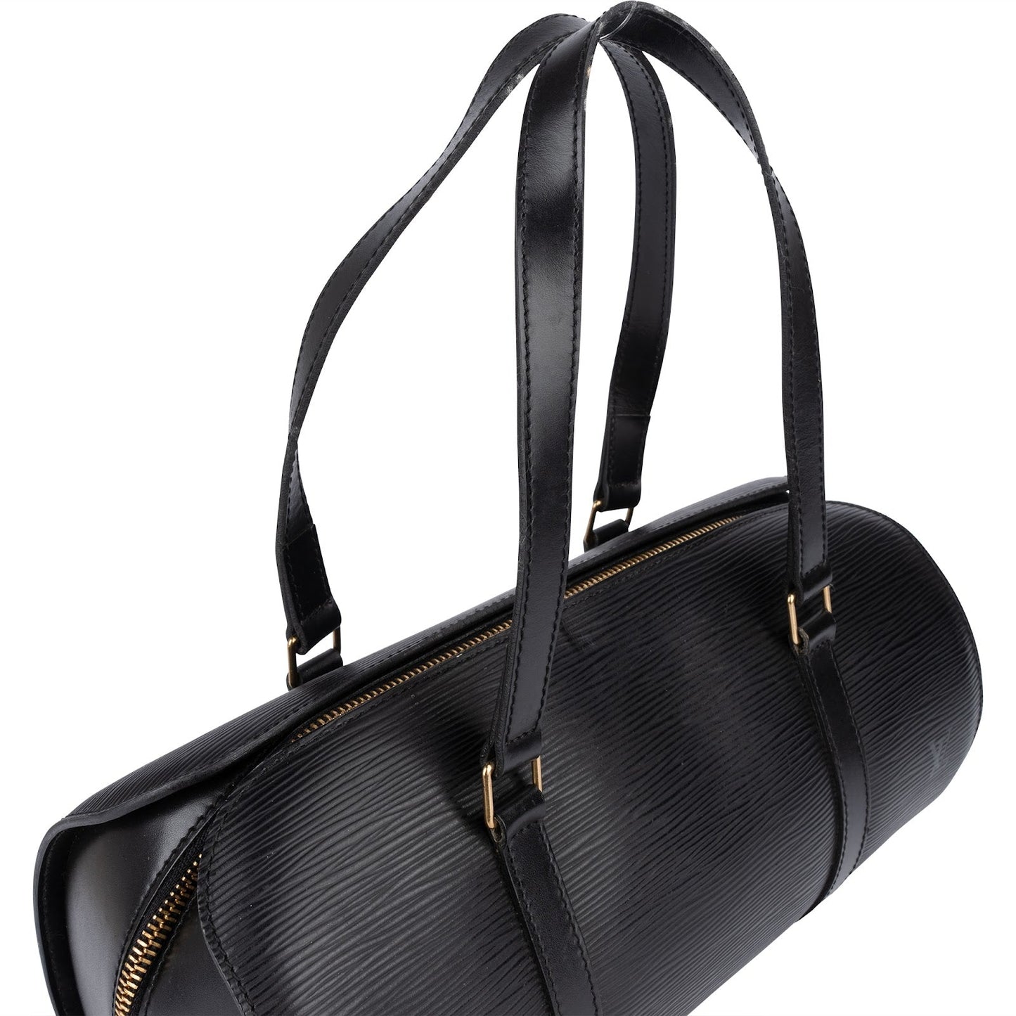 Louis Vuitton Noir Epi Leather Soufflot Handbag