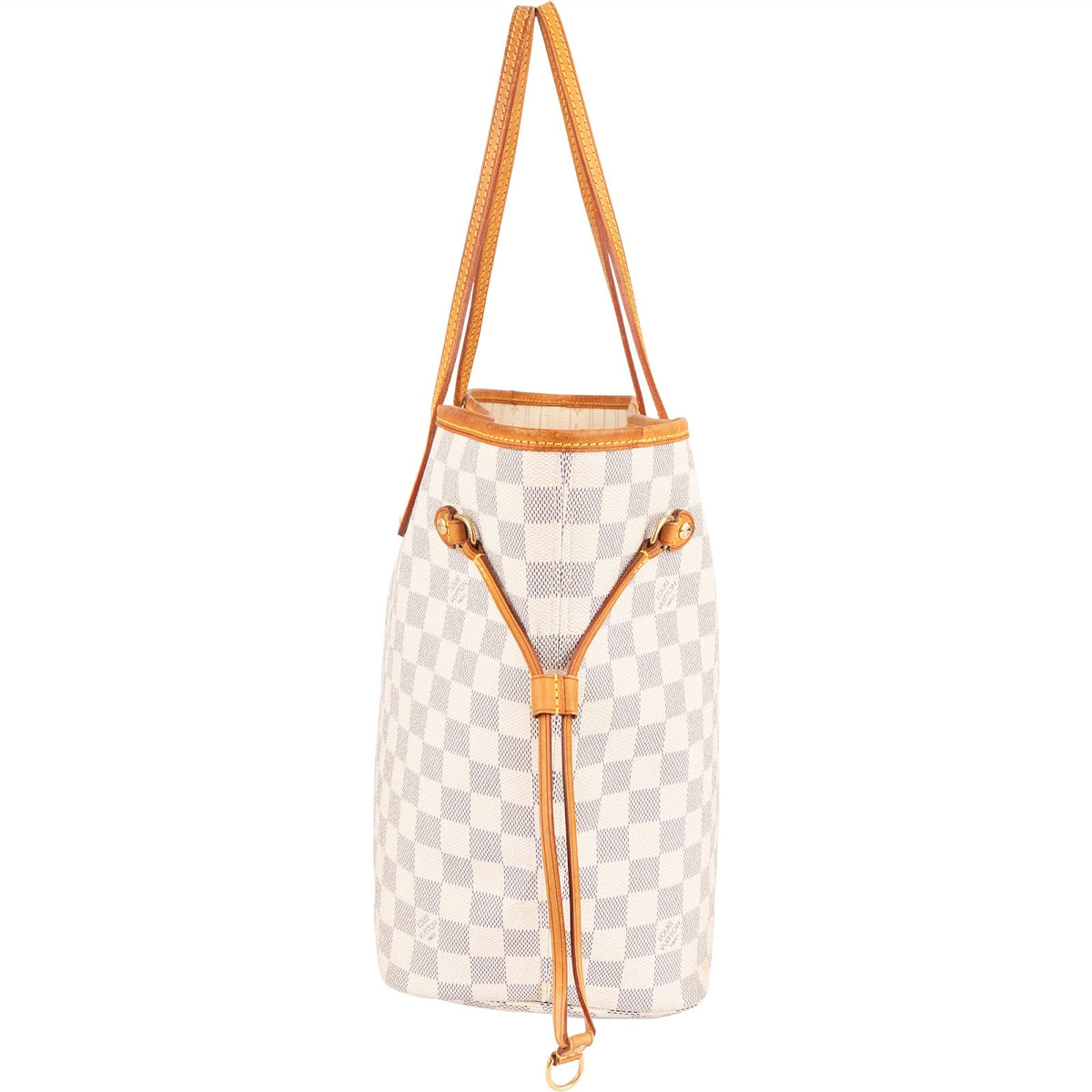Louis Vuitton Monogram Damier Azur Canvas Neverfull MM Shoulder Bag