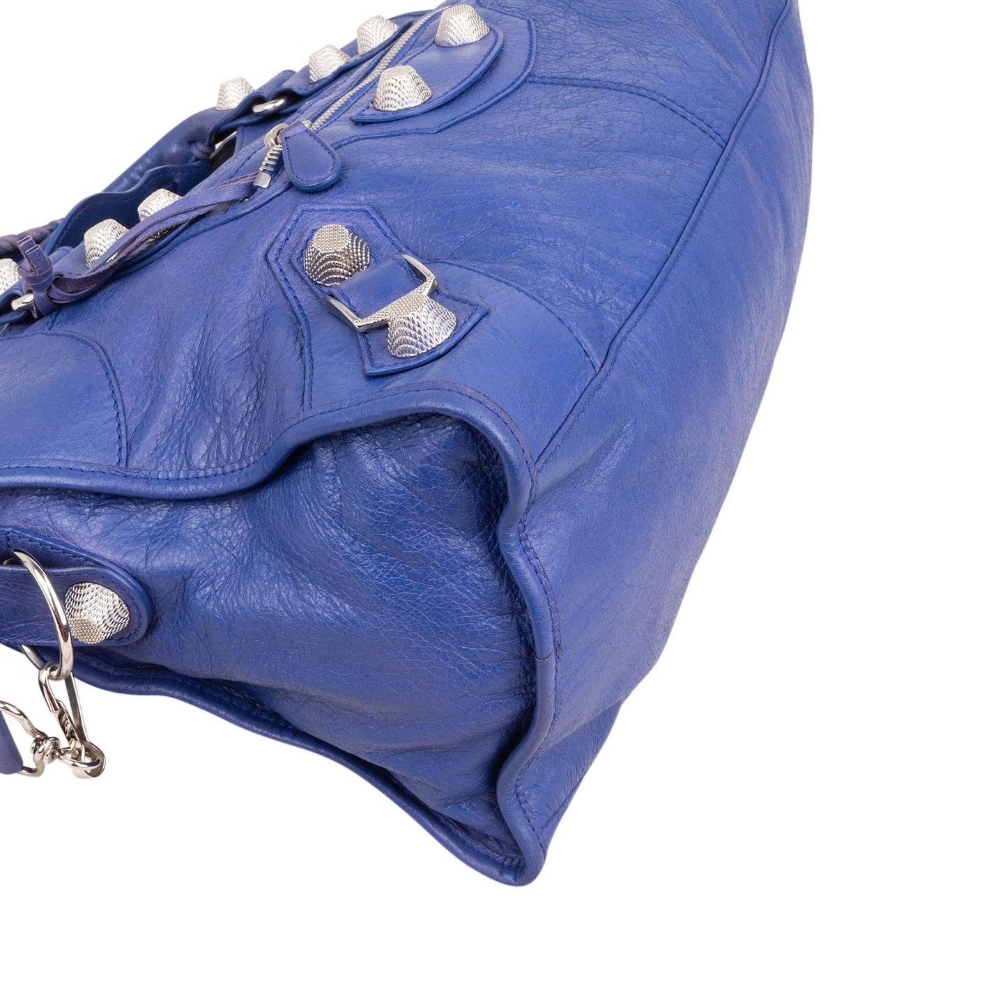Balenciaga Blue Leather Giant City Handbag