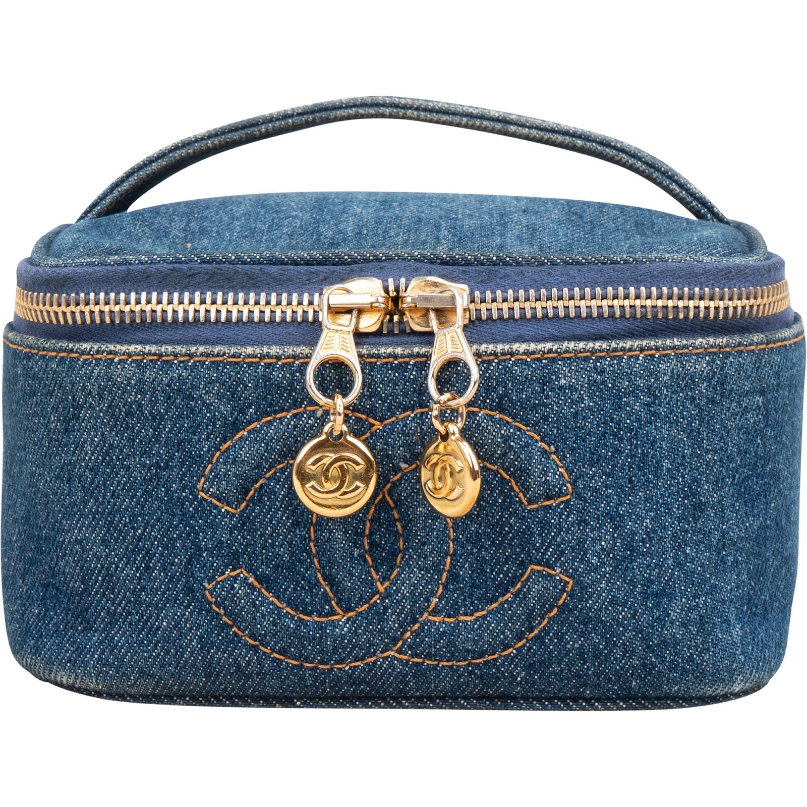 Chanel Denim CC Vanity Case Handbag