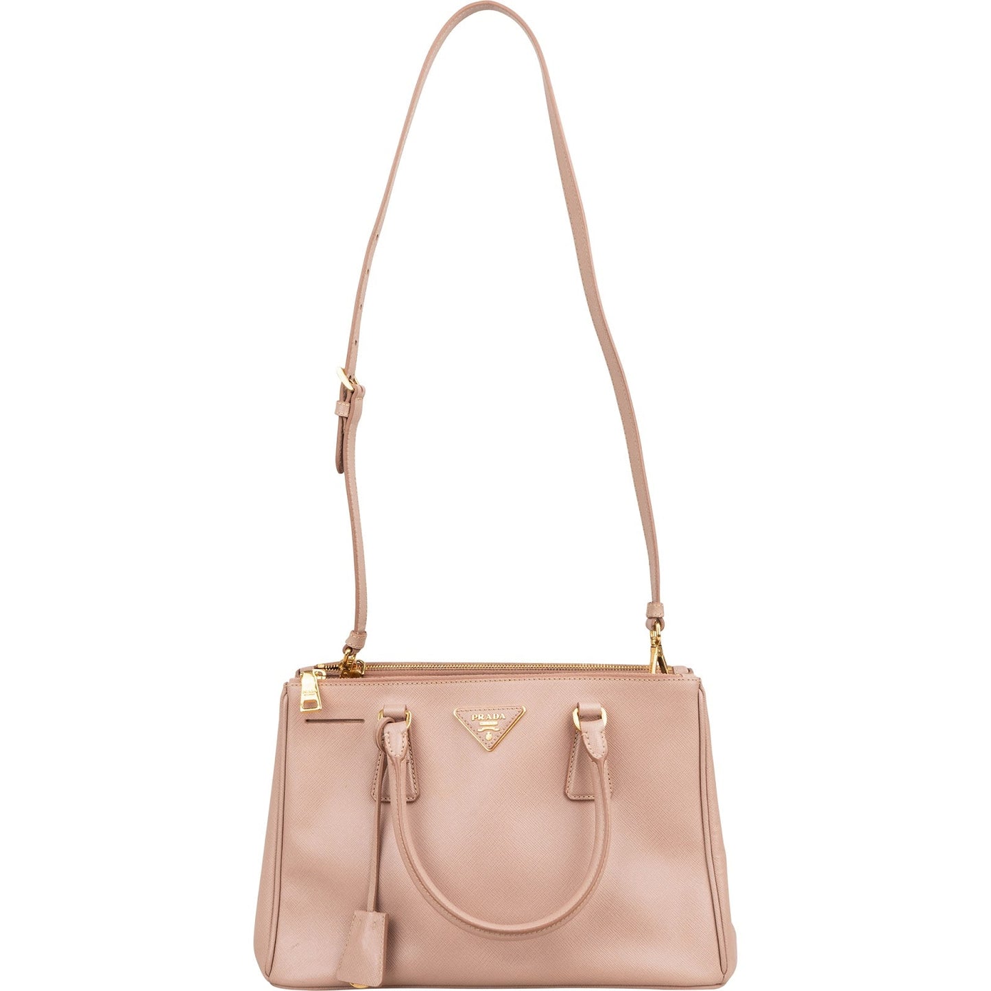 Prada Pink Saffiano Leather Galleria Handbag