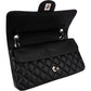 Chanel Quilted Caviar Leather Palladium Medium Double Flap Shoulder Bag