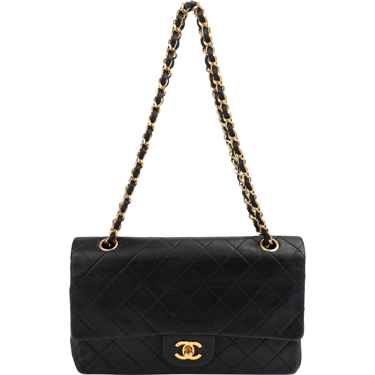 Chanel Medium Double Flap aus gestepptem Lammleder – Ansicht 10