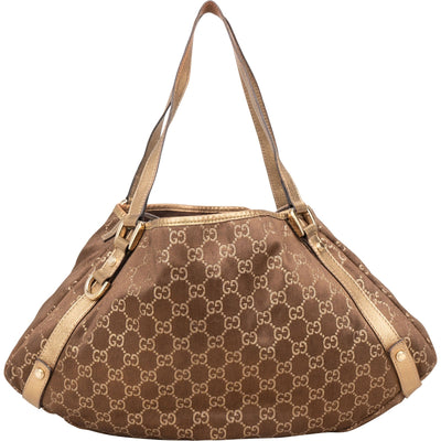 Gucci Monogram GG Metallic Abbey Hobo Shoulder Bag