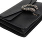 Gucci Grained Leather Crystal Dionysus Shoulder Bag