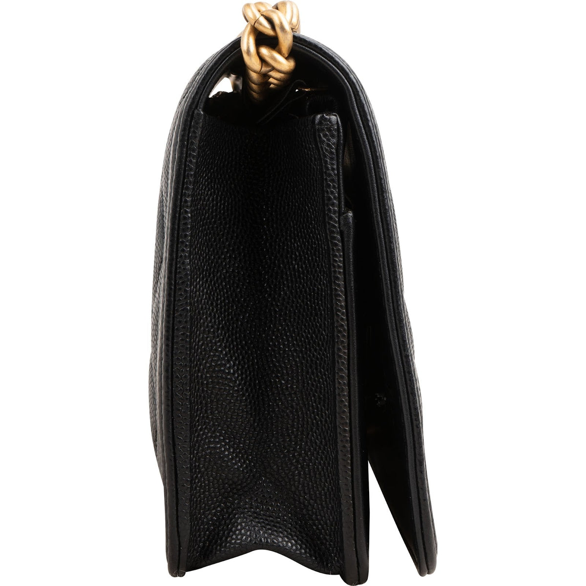 Chanel Quilted Caviar Leather Boy Wallet On Chain Crossbody Bag