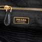 Prada Tessuto Nylon Patent Leather Handle Tote Shoulder Bag