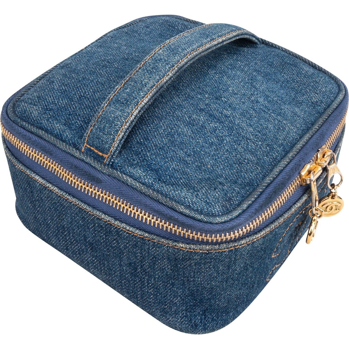 Chanel Denim CC Vanity Case Handbag