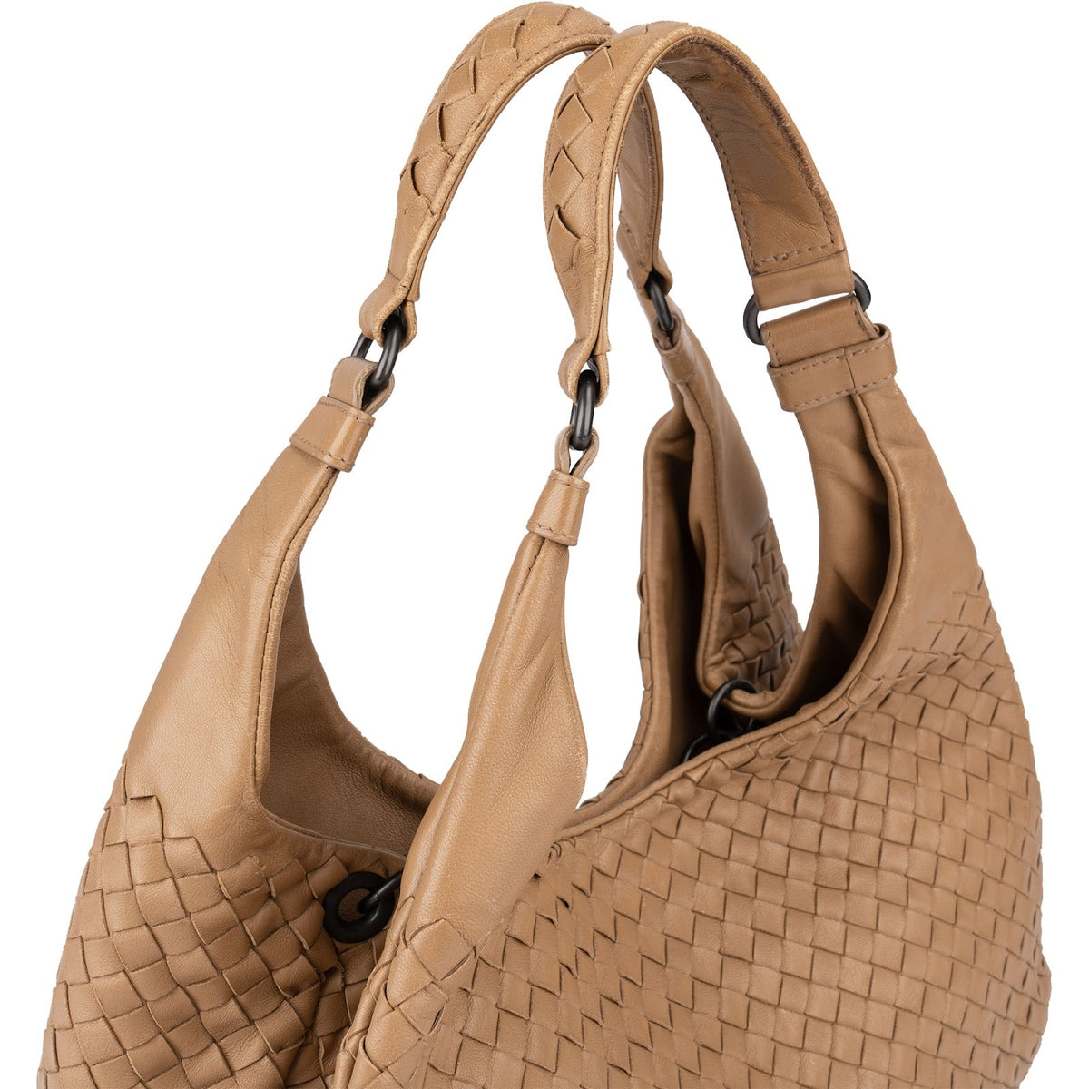 Bottega Veneta Intrecciato Leather Canmpana Hobo Shoulder Bag