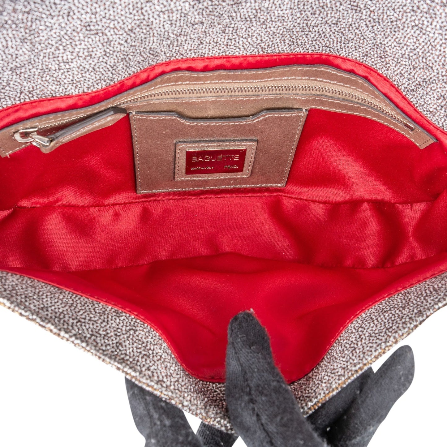 Fendi Limited FF Crystal Baguette Shoulder Bag